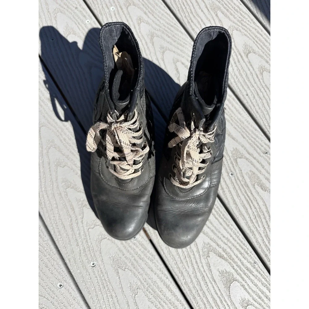 Sorel Boots Size US 8.5 Green‎ Lexie Wedge Quilted Lug Sole Leather 3375-026
